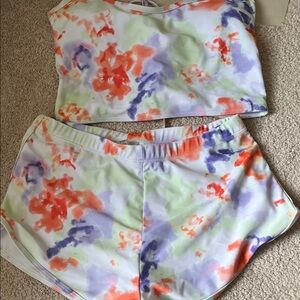 Colorful Tie-Dye two piece bathing suit, NWOT
